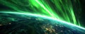 Vivid auroras from space Earths natural defense against solar winds a spectacle of geomagnetic phenomena