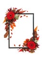 Vivid Autumn and Thanksgiving Background Nature Border