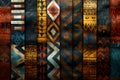 A vivid background of traditional African tribal patterns