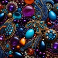 Vivid Beaded Tapestry: Capturing the Beauty of Jewelry-Making