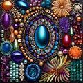 Vivid Beaded Tapestry: Capturing the Beauty of Jewelry-Making