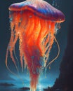 Jellyfish in Ocean depths