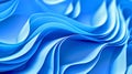 Abstract Blue Waves Flowing Gently, Serene Digital Art. Perfect for Backgrounds or Wallpapers, AI-Generated Style. AI Royalty Free Stock Photo