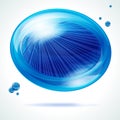 Vivid blue bubble.