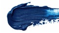 Vivid Blue Paint Stroke on White Background Royalty Free Stock Photo