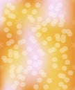 Vivid bokeh in golden color. Background with highlights. illustration.