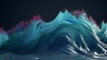 Vivid brushstrokes, colorful paint wave art