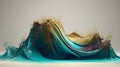 Vivid brushstrokes of joy, colorful paint wave art