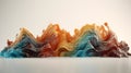 Vivid brushstrokes of joy, colorful paint wave art