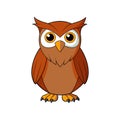 Vivid Buffy Fish Owl Bird Design Royalty Free Stock Photo