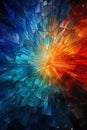 Radiant geometric burst. AI generation Royalty Free Stock Photo