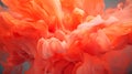 Vivid bursts of coral paint the backdrop