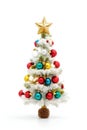 Vivid Christmas tree illustration as a card design for seasonal greetings.