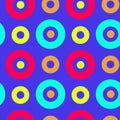 Vivid circles spanish seamless pattern