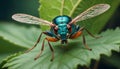 Vivid Close-up of a Jewel Beetle