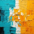 Vivid Color Block Abstract Painting With Palette Knife Technique Royalty Free Stock Photo