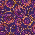 Vivid color dots seamless pattern in tribal style.