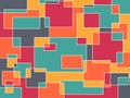 Vivid color squares overlap wallpaper Royalty Free Stock Photo