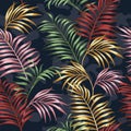 Vivid color tropical leaves seamless camo background