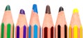 Vivid colored crayons, pens Royalty Free Stock Photo