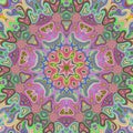 Vivid colored mandala background