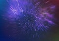 Abstract of warp or hyperspace motion in blue star trail Royalty Free Stock Photo