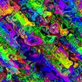 Vivid colorful bright illustration shiny neon diagonal shapes, psychedelic candy illuminated