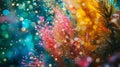 Vivid colors and dynamic movements fill the subatomic particle aquarium creating an otherworldly display