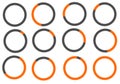 Orange Color Circular Progress Bar For Web and Mobile Applications Royalty Free Stock Photo