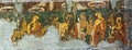 Vivid colours, mural wall-painting The paintings in the Ajanta caves predominantly narrates the Jataka tales, India