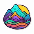 Vivid And Crisp Vector Line Art With Smooth Gradients And Black Contour Outline