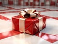 Unwrap the Mystery of the Vibrant Red Gift - A 3D Delight for the Eyes