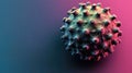 Vivid 3D visualization of a virus particle Royalty Free Stock Photo