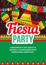 Vivid design of fiesta event poster