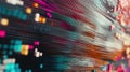 Distorted Computer Display With Anaglyph Glitch Effect Showcasing Pixel Fragments and Color Chaos