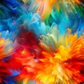 Vivid Dreamscape. Colorful Abstract Background Design with Flowing, Dynamic Brushstrokes of Paint