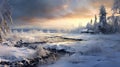 Vivid Dreamscapes: A Photoreal Winter Landscape In Quebec Province