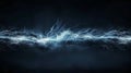 Vivid electric arc with dynamic high voltage lightning effect on black background Royalty Free Stock Photo