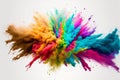 An explosion of coloured paint Royalty Free Stock Photo