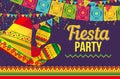 Colorful design of fiesta party card Royalty Free Stock Photo