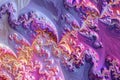 Vivid Fractal Art with Lavender and Peach Tones