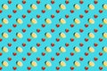 Vivid fruit pattern of fresh lemon background