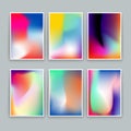 Vivid Gradient Backgrounds. Set of vector colorful posters