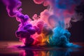 Vivid Gradient of Rainbow-Colored Smoke - Lively Abstract Art for Cheerful Spaces