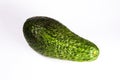 Vivid green colour avocado on a white background