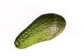 Vivid green colour avocado on a white background