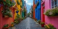 Vivid, Historic Streets In Kinsale, Cork, Ireland Beckon With Undeniable Charm, Copy Space Royalty Free Stock Photo