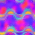 Vivid hyper bright ombre rainbow seamless pattern