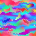 Vivid hyper bright ombre rainbow seamless pattern