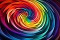 Vivid Hypnotic multicolored spiral. Generate Ai